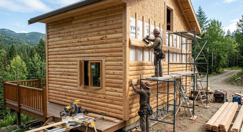 Log Siding Installation in Fenton, MI