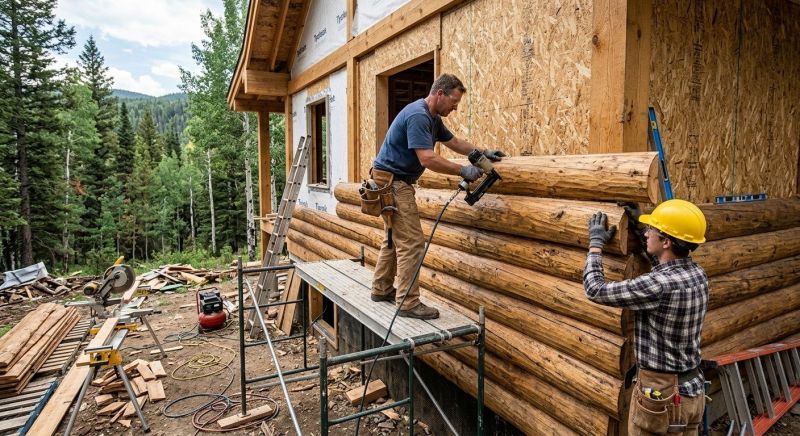 Log Siding Installation in Goodrich, MI