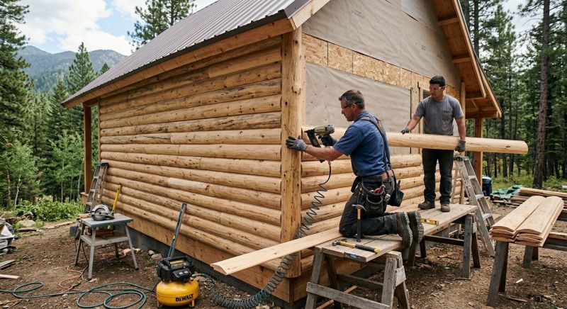 Log Siding Installation in Goodrich, MI