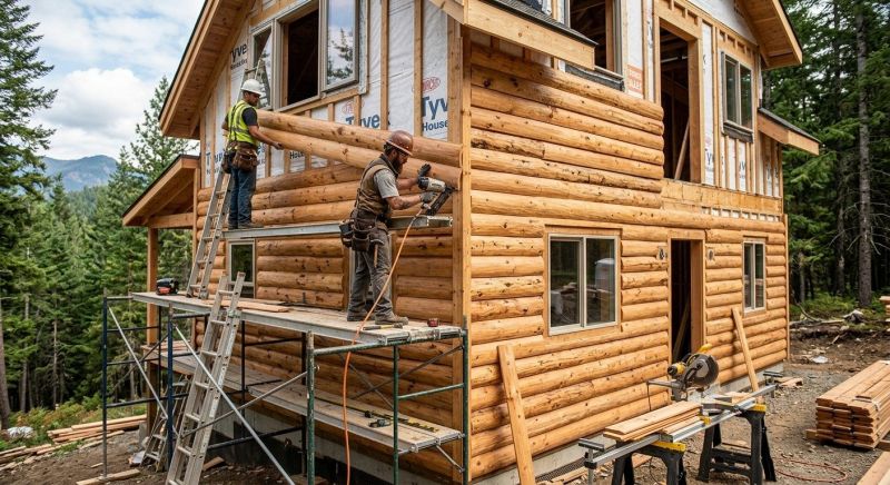 Log Siding Installation in Hartland, MI