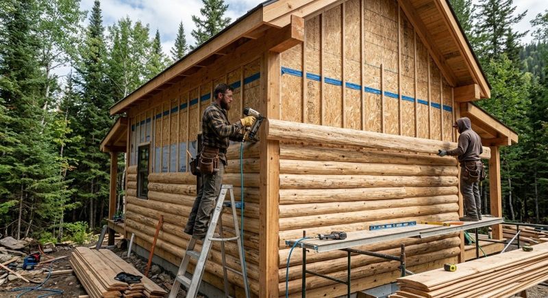 Log Siding Installation in Keego Harbor, MI
