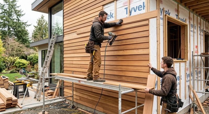 Wood Cladding Installation in Troy, MI